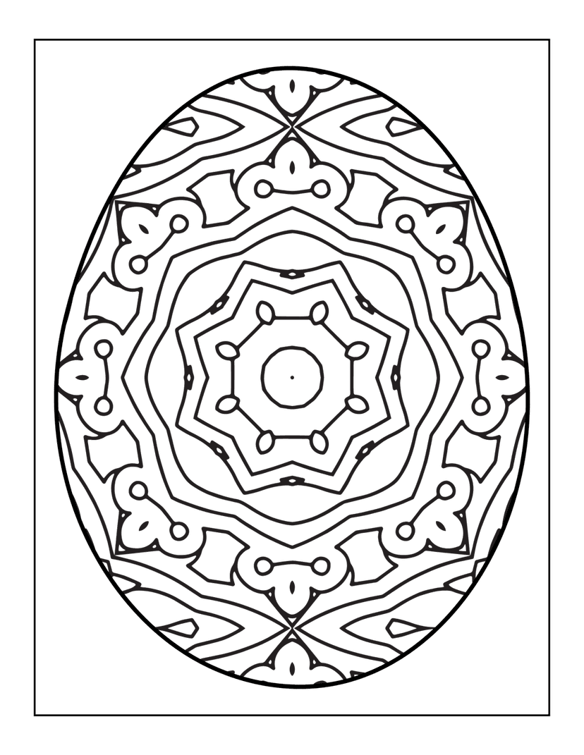 Mandala radial symmetry features intricate black lines forming complex geometric patterns on a white background.