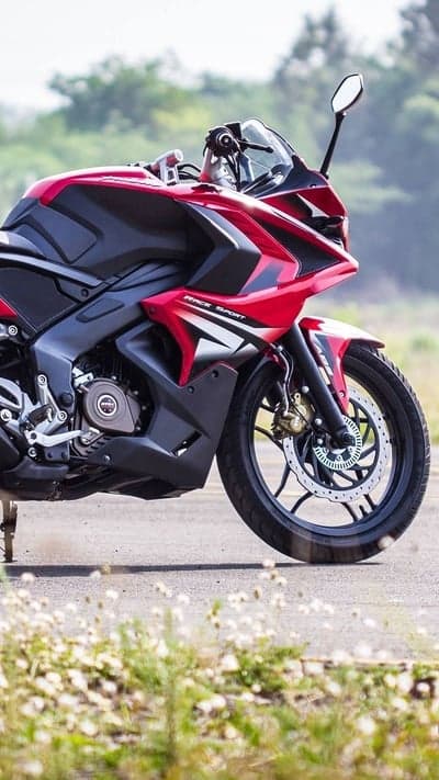 Red and Black Sport Motorcycle Side Profile Phone Wallpaper