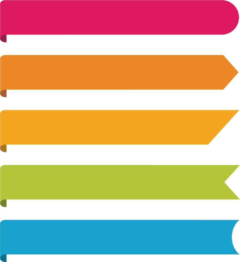 Multicolored 3D line chart icon with five ascending paths in isometric perspective on a transparent background.
