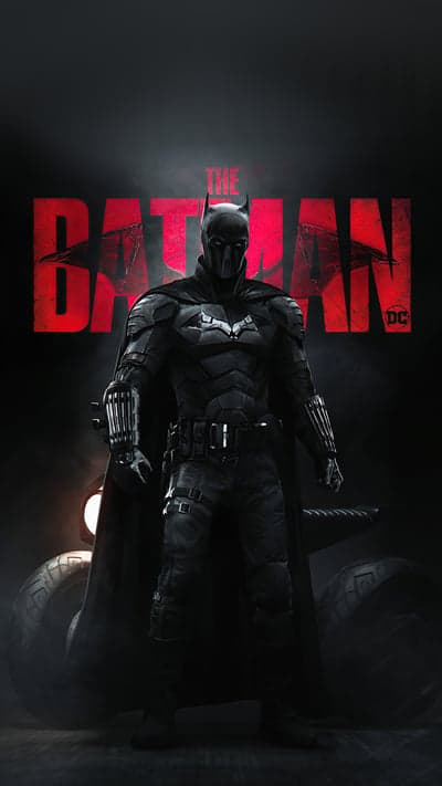 The Batman movie poster with Robert Pattinson