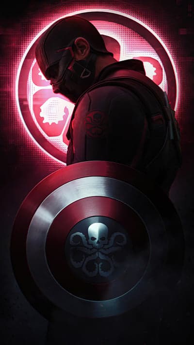 Hydra Captain America Shield and Soldier Art