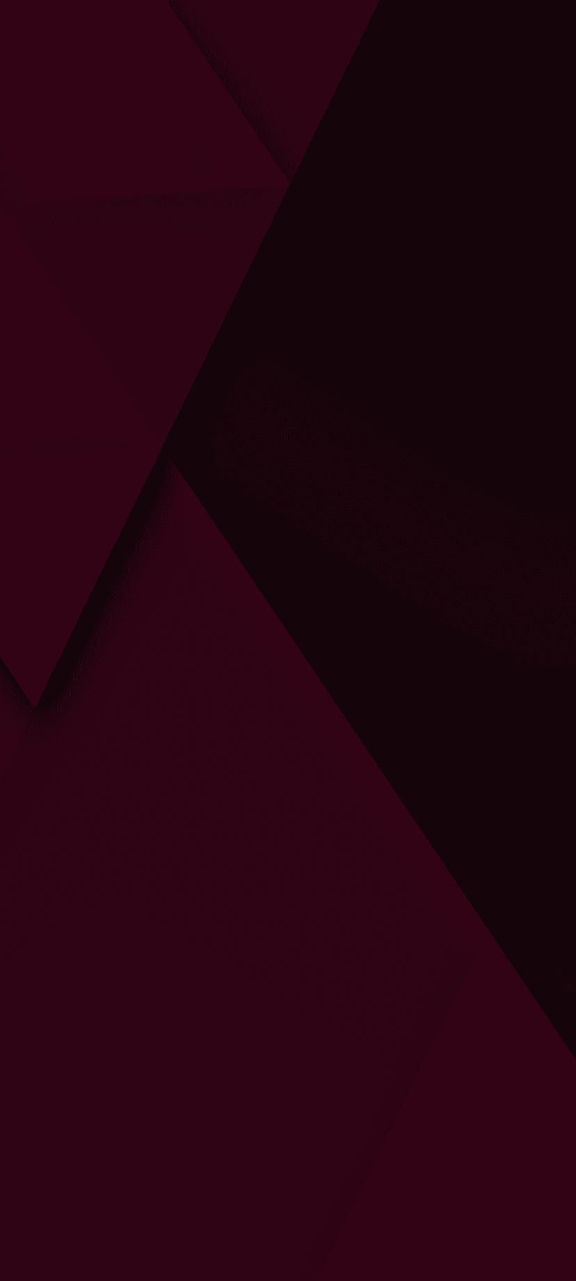Overlapping dark burgundy geometric planes feature a subtle cross-hatch texture and soft shadows for depth.