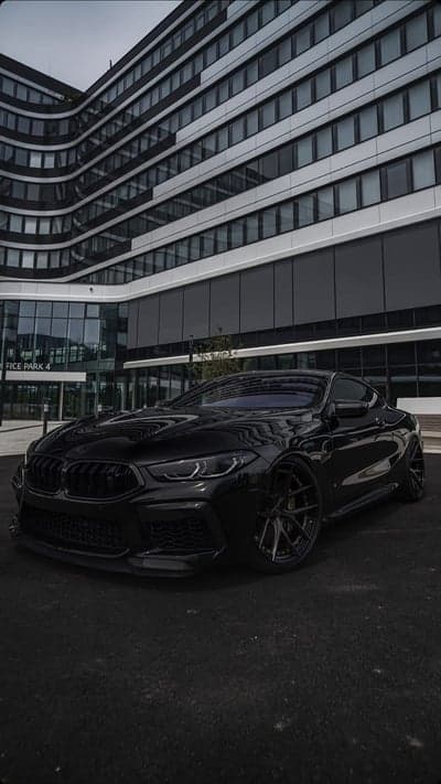 Black BMW M8 Coupe Modern Mobile Wallpaper Background