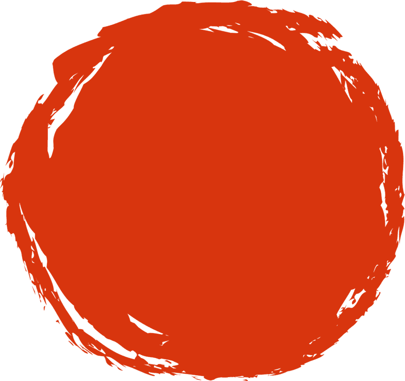 Red circular graphic featuring a solid crimson color and clean smooth edges centered on a transparent background.