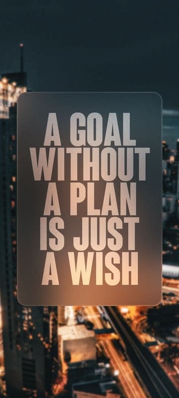 Goal Without a Plan is a Wish Motivational Quote