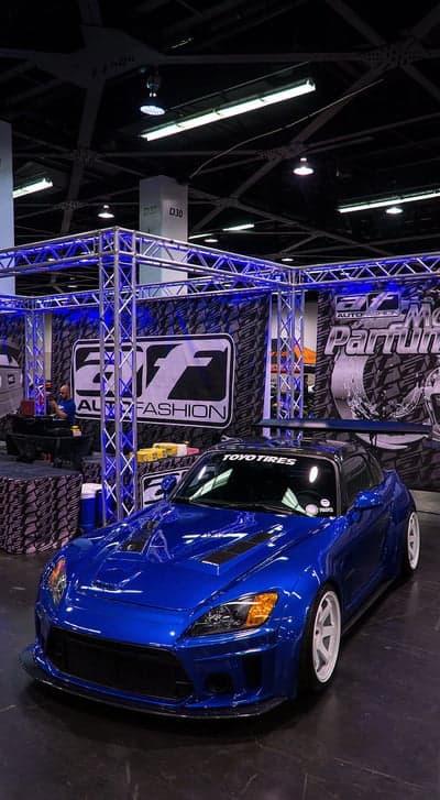 Custom Blue Honda S2000 at Auto Fashion Show