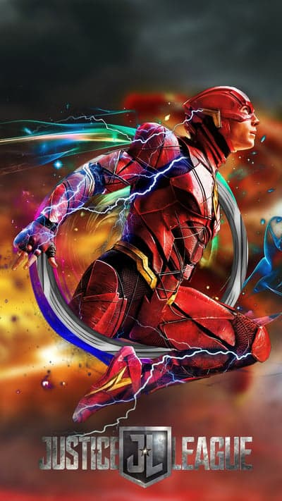 The Flash Runs Fast in Justice League Movie Poster