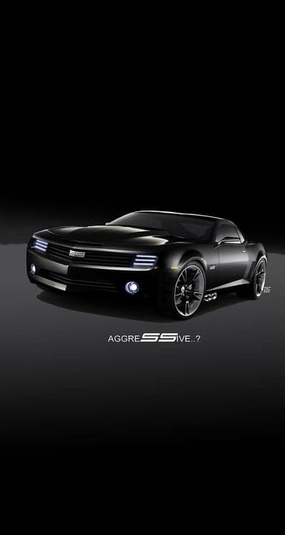 Dark Chevrolet Camaro SS Concept Mobile Car Wallpaper