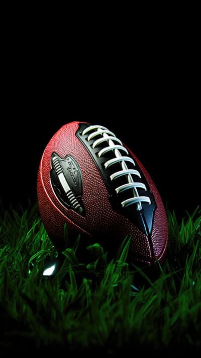 Football on Grass at Night, Dramatic Lighting