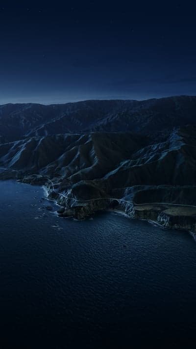 Big Sur After Dark- Coastal Highway Winding Through Moonlit Mountains