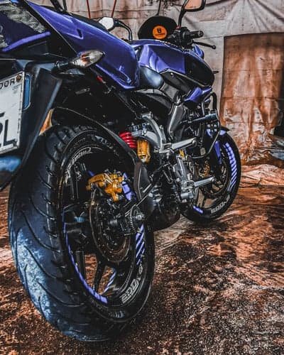 Purple Superbike Rear Wheel Detail Phone Background