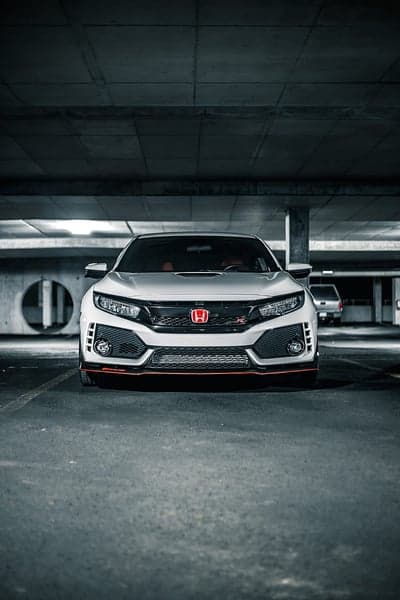 White Honda Civic Type R Performance Hatchback Wallpaper