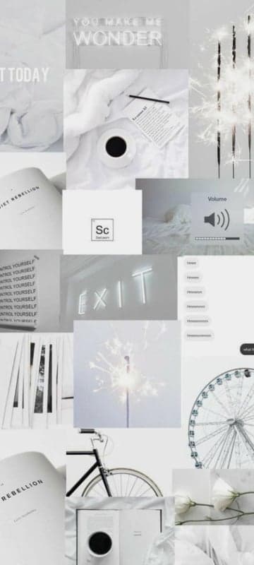 Monochromatic Aesthetic Collage: Serenity and Inspiration