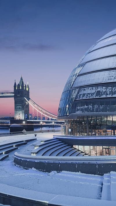 Frozen Cityscape - London's Winter Embrace