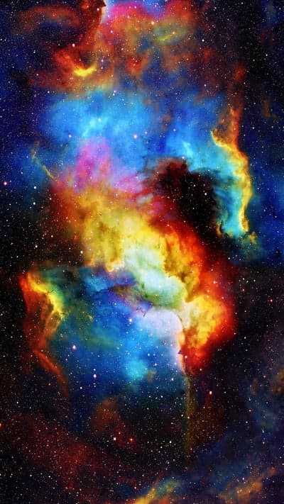 Vibrant Colorful Nebula in Deep Space with Stars