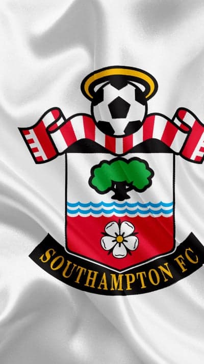 Southampton FC Logo on White Waving Flag