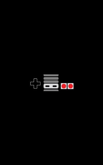 Minimalist NES Controller Buttons on Black Background