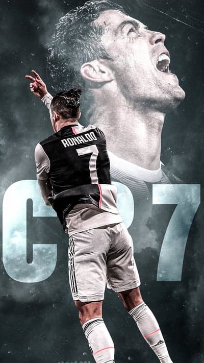 Cristiano Ronaldo Juventus Jersey Celebration Artwork