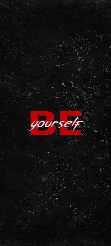 Be Yourself Motivational Quote on Dark Textured Background