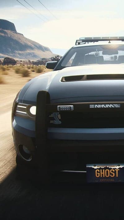 Tactical Police Interceptor Desert Highway Mobile Wallpaper