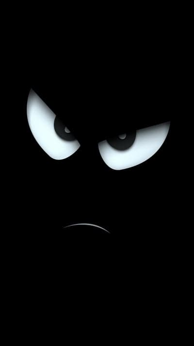 Angry Cartoon Eyes in Blackness