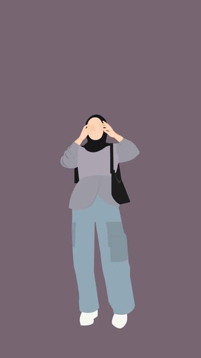 Minimalist Muslim Woman in Hijab and Cargo Pants
