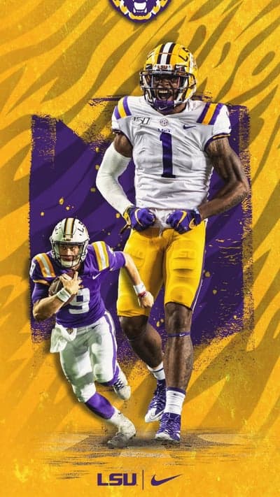 LSU Tigers Football Players: Joe Burrow and Ja'Marr Chase