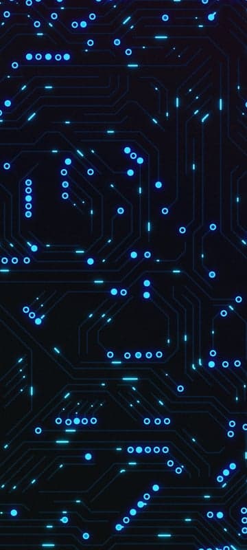 Glowing Blue Circuit Board Background with Digital Lines