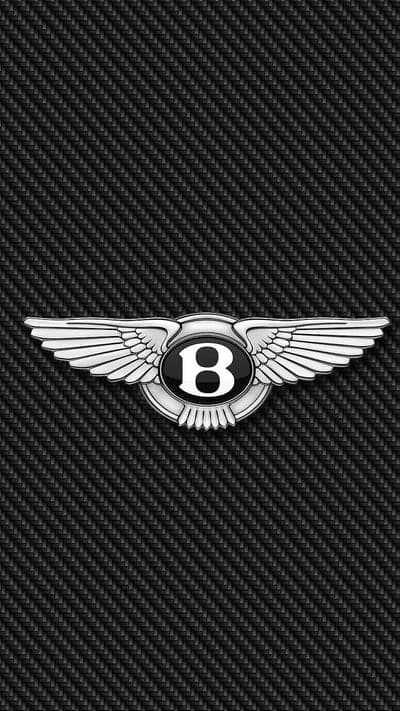 Metallic Bentley Wings Carbon Fiber Mobile Wallpaper