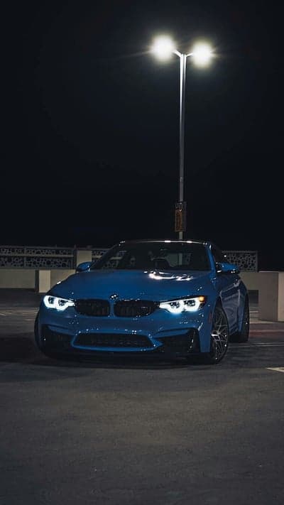Midnight Blue BMW M4 Sports Car Phone Background