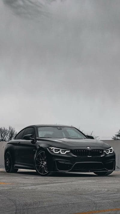 Dark Matte BMW M4 Coupe Mobile Background Wallpaper
