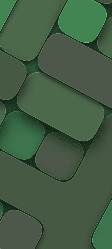 Abstract Green Rounded Rectangles Geometric Pattern Wallpaper