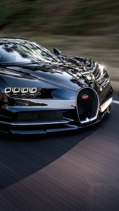 Stealth Bugatti Chiron Hypercar Motion Blur Wallpaper