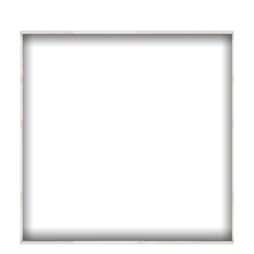Geometric gold and white frames displayed at a professional Euclidean angle against a transparent background.