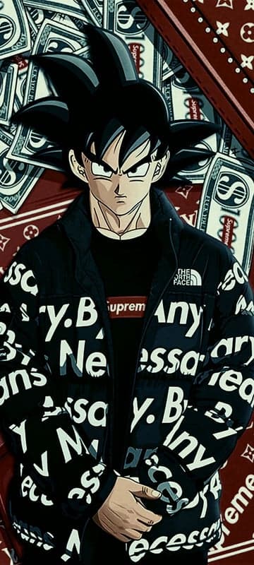 Goku Drip Style with Supreme and Louis Vuitton