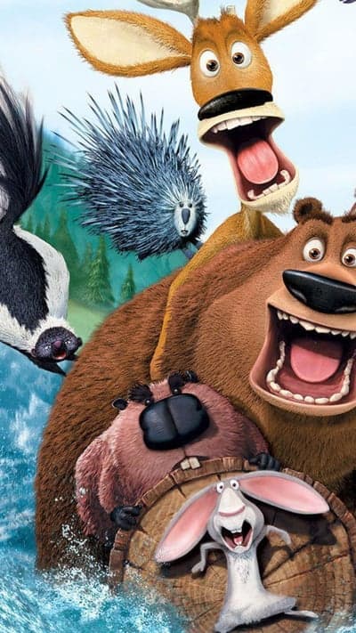 Open Season Animated Characters Wildly Surprised in Forest
