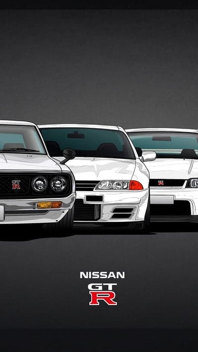 Nissan GT-R Generations: Iconic Sports Cars in White