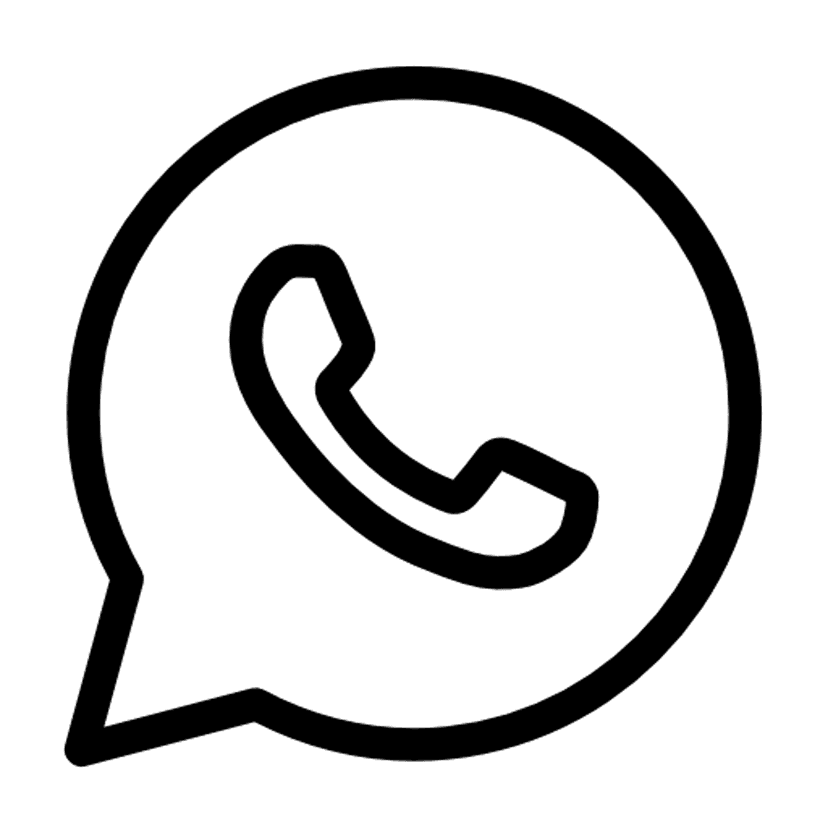 WhatsApp logo featuring a white phone receiver in a green speech bubble next to bold sans-serif text.