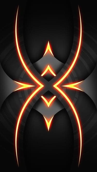 Electric Orange Web Abstract Neon Tablet Wallpaper