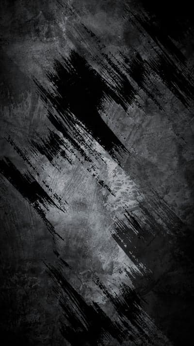 Dark Concrete Grunge Texture with Black Brush Strokes