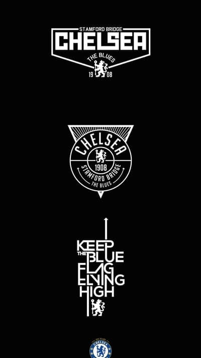 Chelsea FC Vintage Crests & Motto Phone Wallpaper