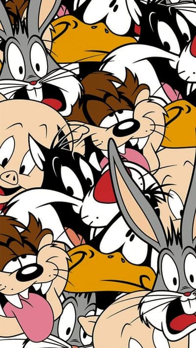 Classic Looney Tunes Animation Collage Phone Wallpaper