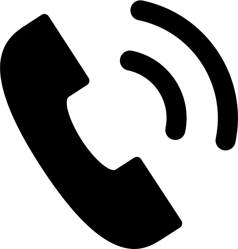 iPhone call icon featuring a white handset inside a glossy green circle against a transparent background.