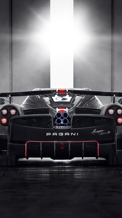 Pagani Huayra BC Roadster Rear Quad Exhaust Phone Backdrop