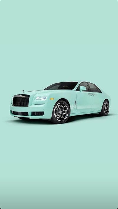 Rolls-Royce Ghost Mint Green Portrait Phone Background