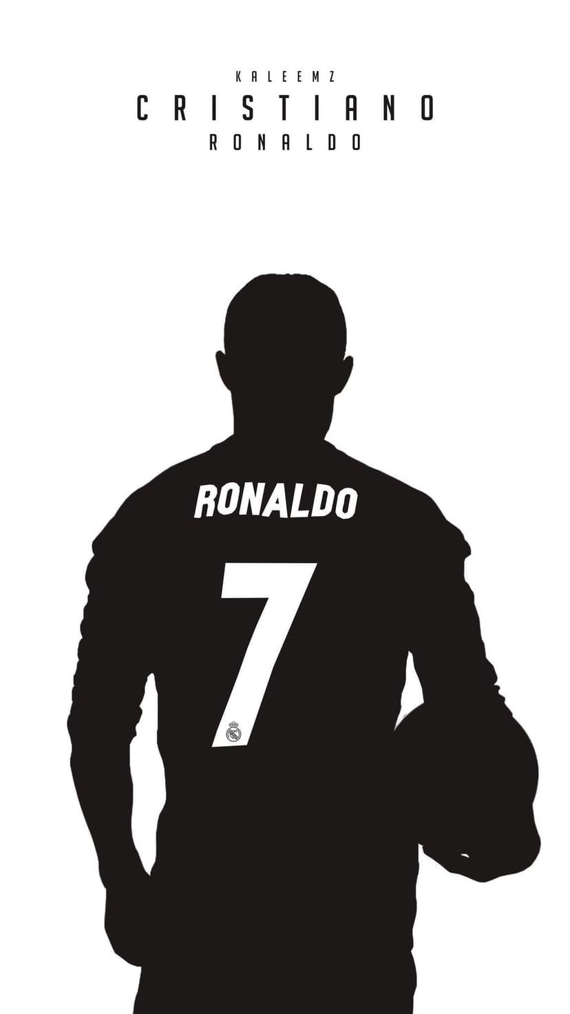 Cristiano Ronaldo Silhouette Minimalist Phone Wallpaper