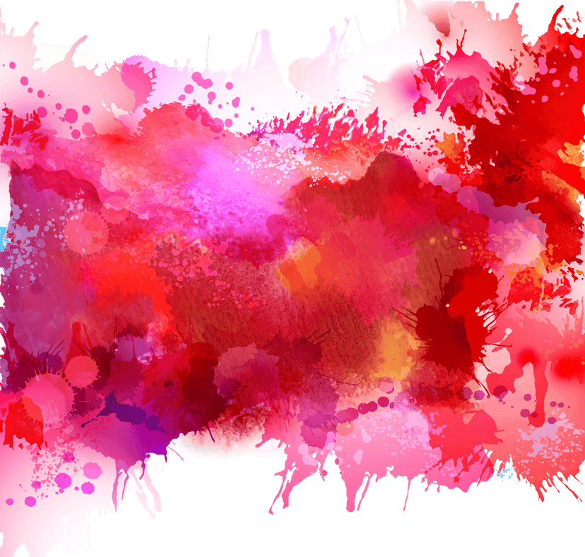 Abstract watercolor leaves and ink textures blend in a layered botanical composition with fluid pigment washes.