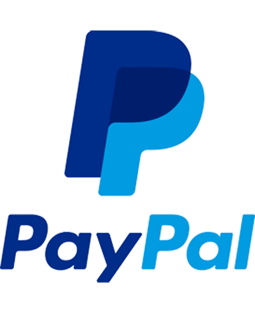 PayPal logo monogram featuring interlocking light and dark blue letters with clean edges on a clear background.
