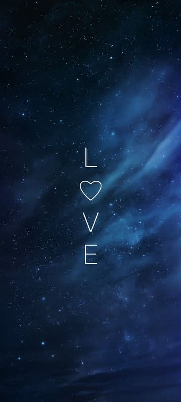 Stunning Night Sky with the Word 'LOVE'