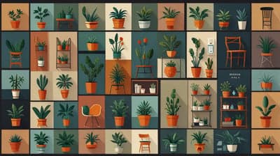 Assortment of Potted Plants on Display